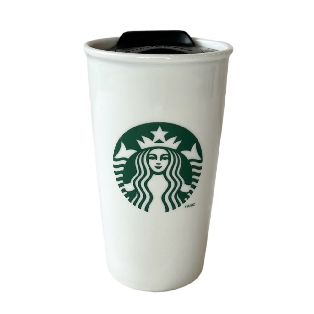 Starbucks Classic Green and White Logo Ceramic To Go Mug